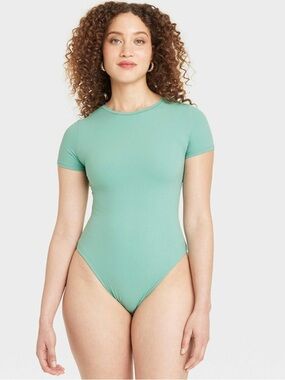 4-Way Stretch Luxe Cotton Bodysuit from Auden Luxury Collection- Large NWT